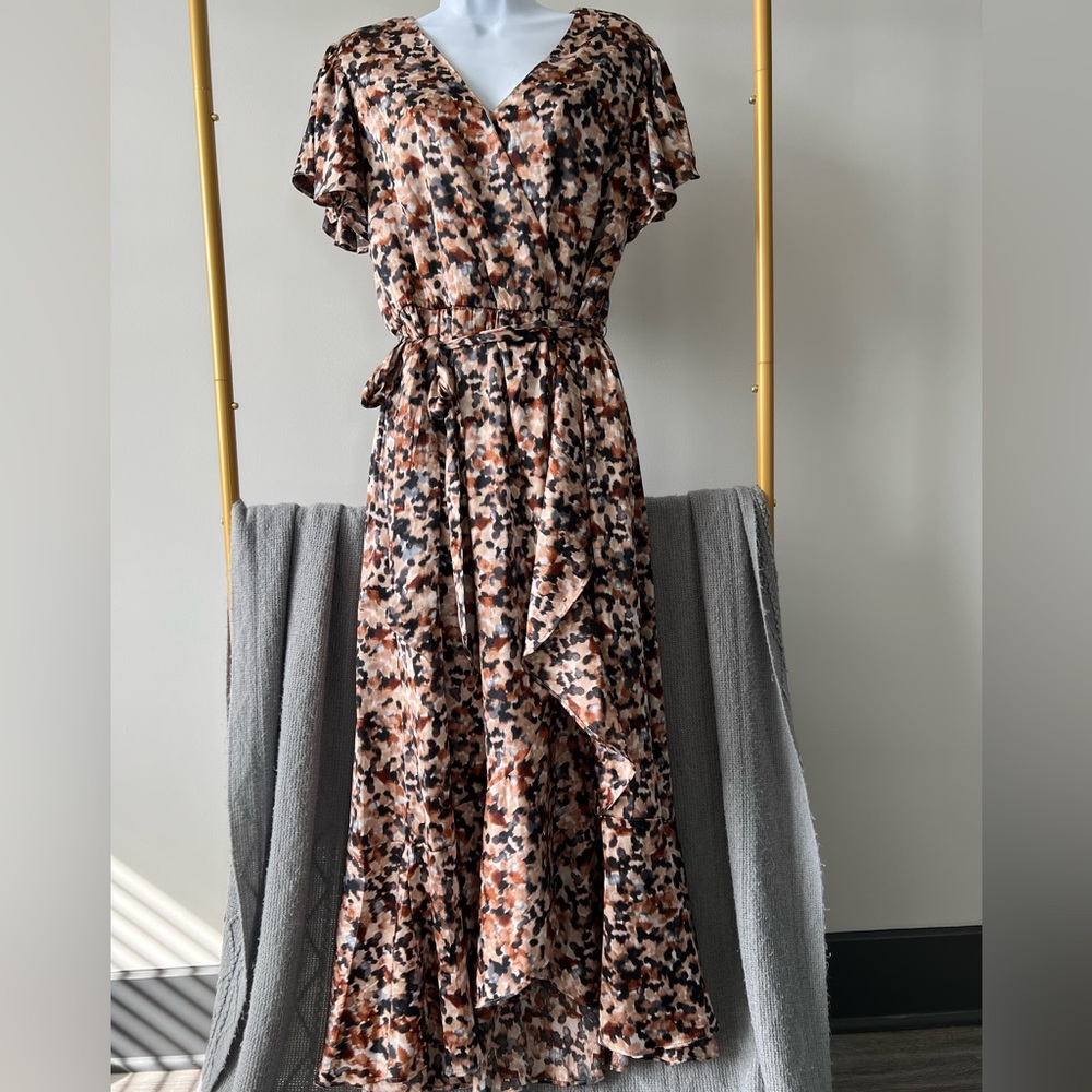 Nicole Miller Cheetah Print Maxi Dress